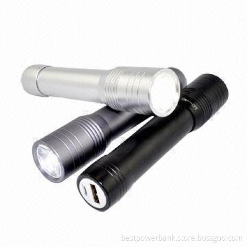 New in the Market Class A Lithium-ion 18650 Flashlight Power Banks with 1A Output/Input Current